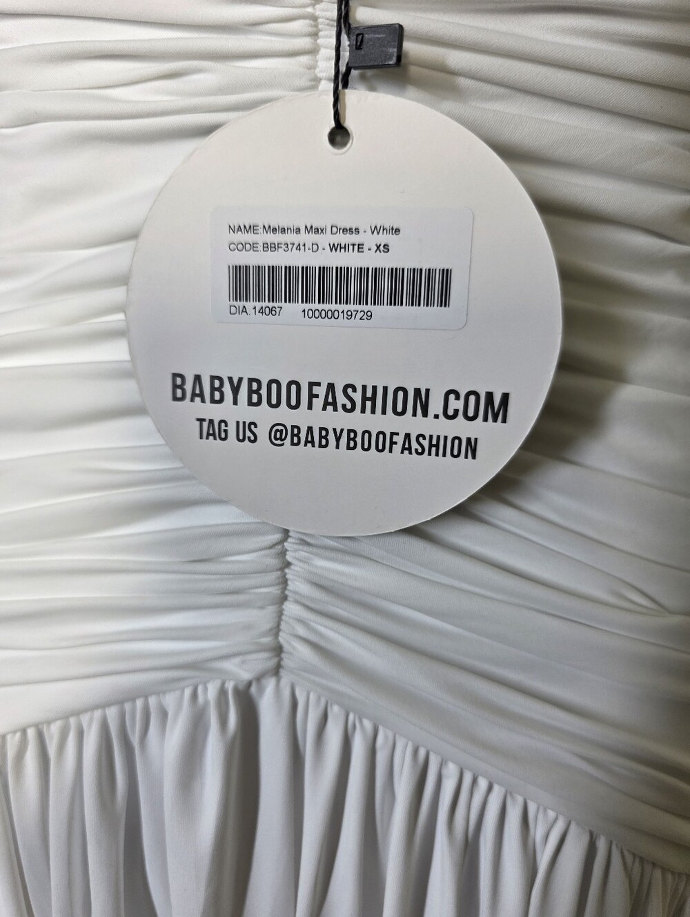 Melania Long Dress - BABYBOO NWT White $161 - Picture 4 of 13